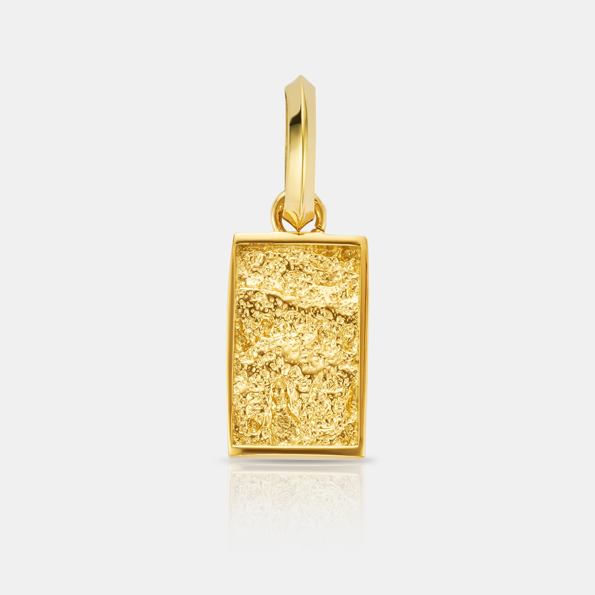 Rectángulo Mini Martillado (Oro)