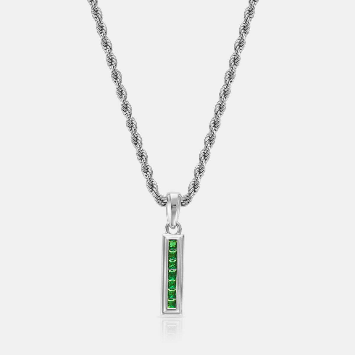 Tótem de Piedra Esmeralda Mini (Plata)