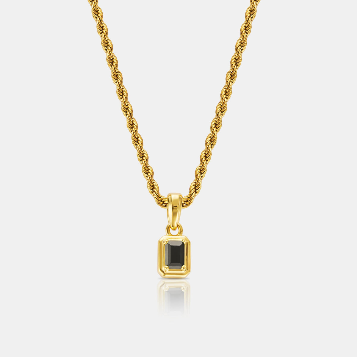 Rectángulo de Piedra Ónix Mini (Oro)