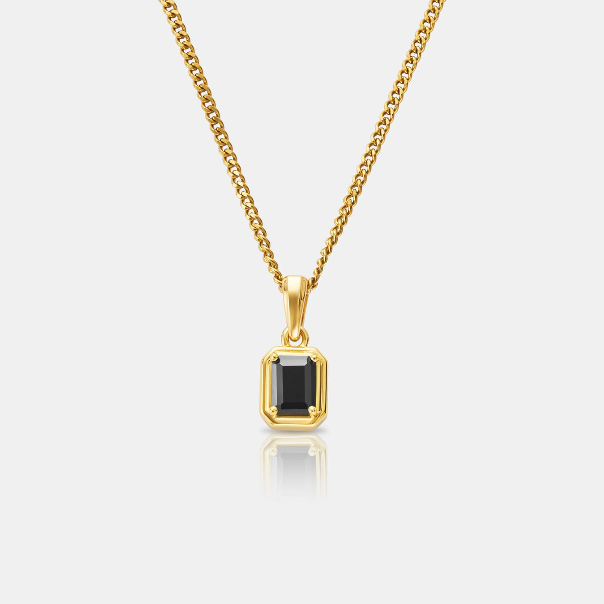 Rectángulo de Piedra Ónix (Oro)