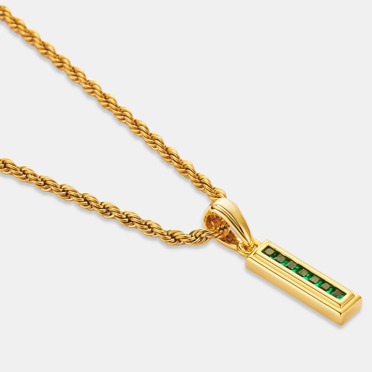 Tótem de Piedra Esmeralda Mini (Oro)