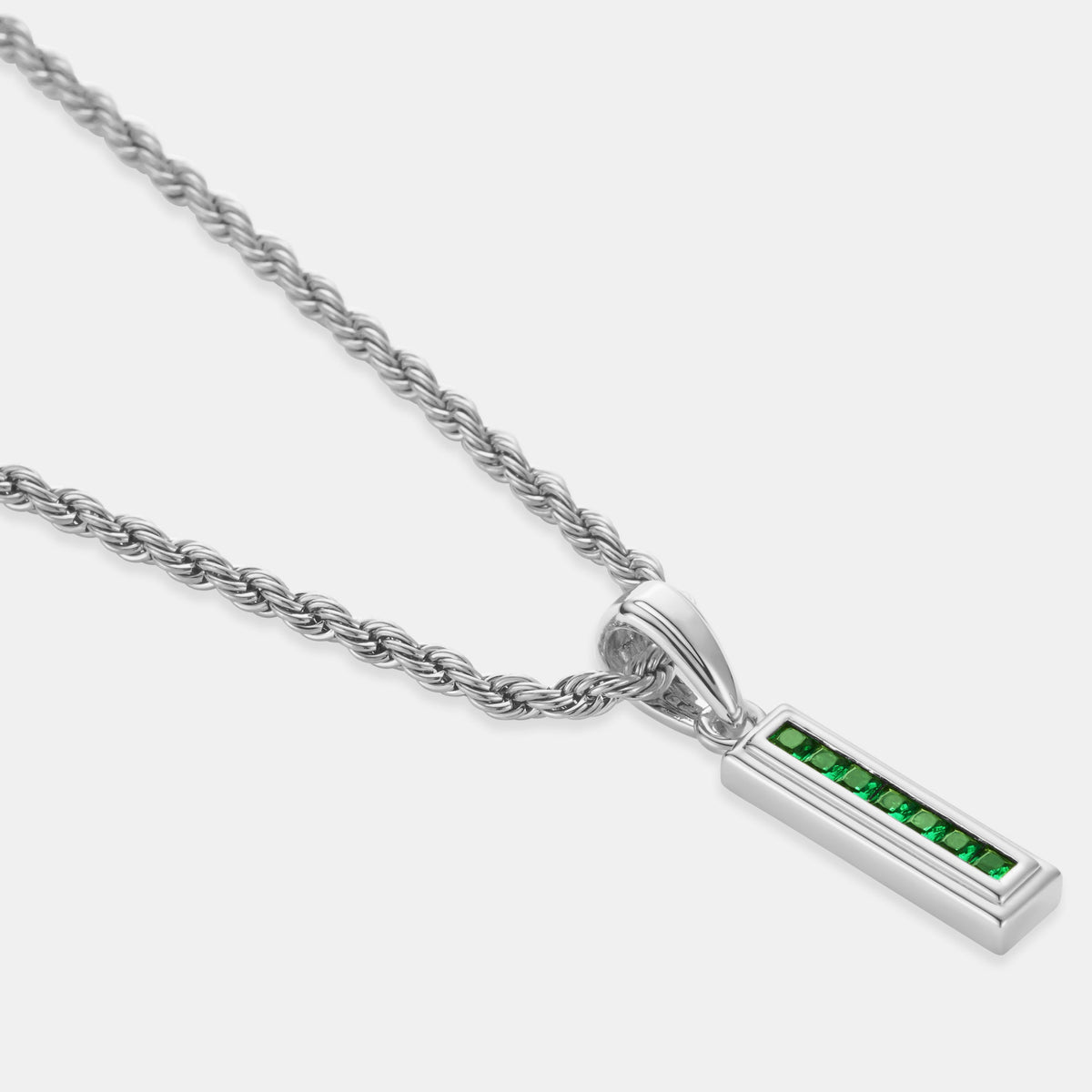 Tótem de Piedra Esmeralda Mini (Plata)