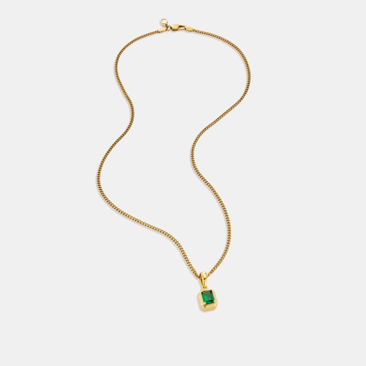 Rectángulo de Piedra Esmeralda (Oro)