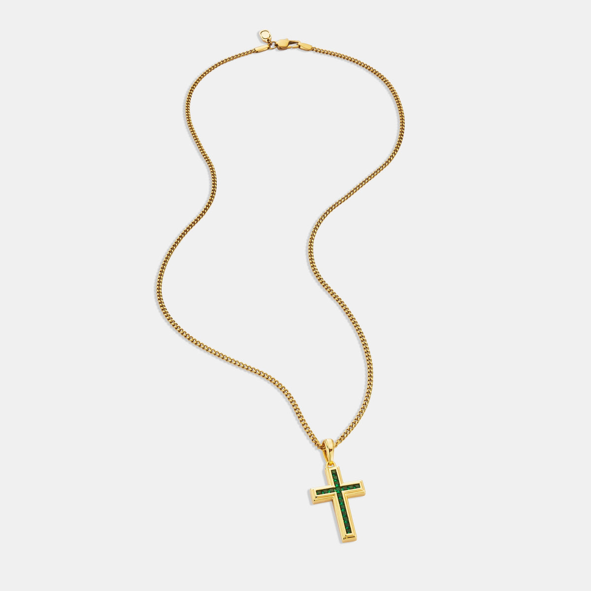 Cruz de Piedra Esmeralda (Oro)