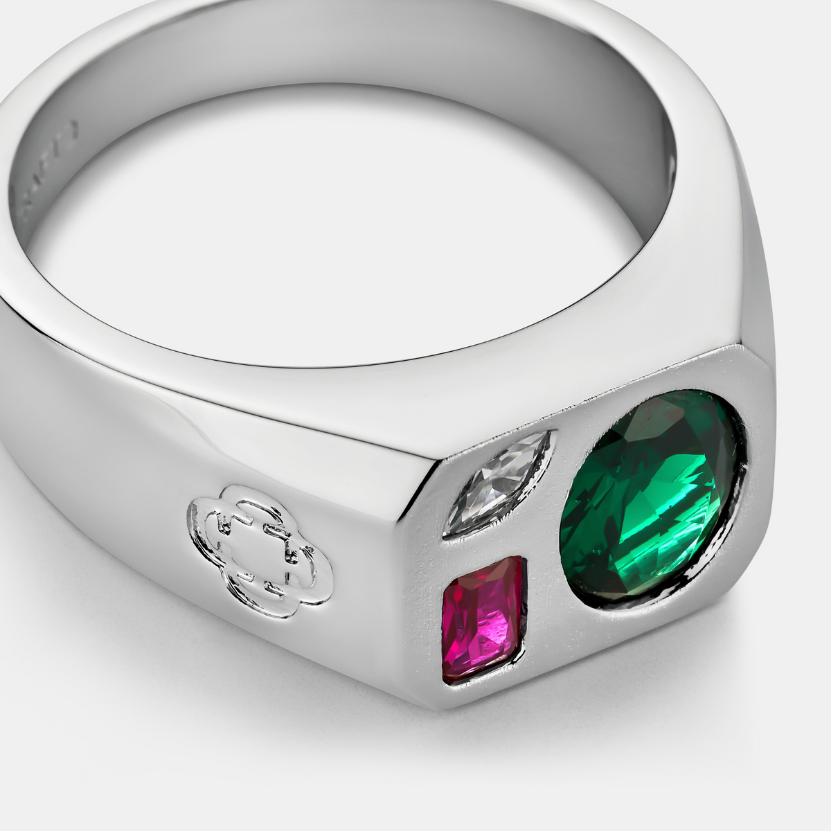 Anillo de Tres Piedras (Plata)
